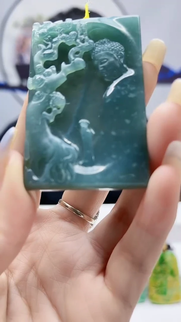 未镶嵌定制翡翠毛货挂件22