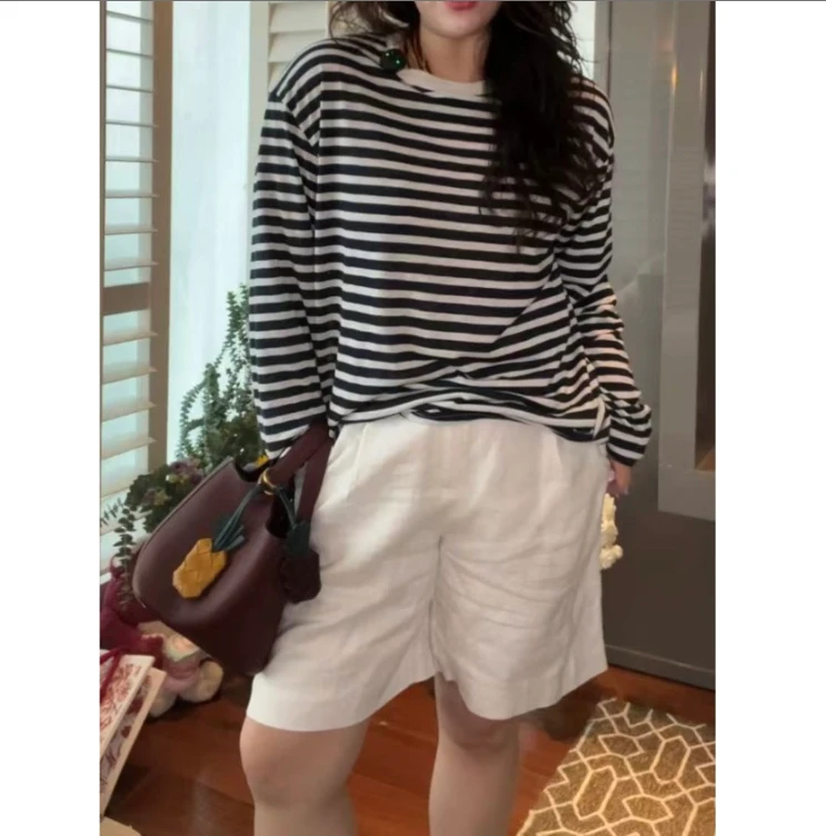 【大G精选】“老钱百慕达” 老钱风麻感时尚五分裤短裤