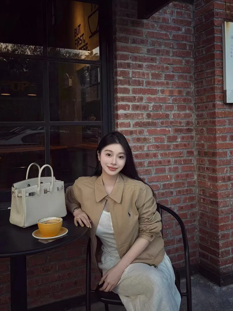 小马刺绣短款夹克女polo翻领外套老钱风常规拉链