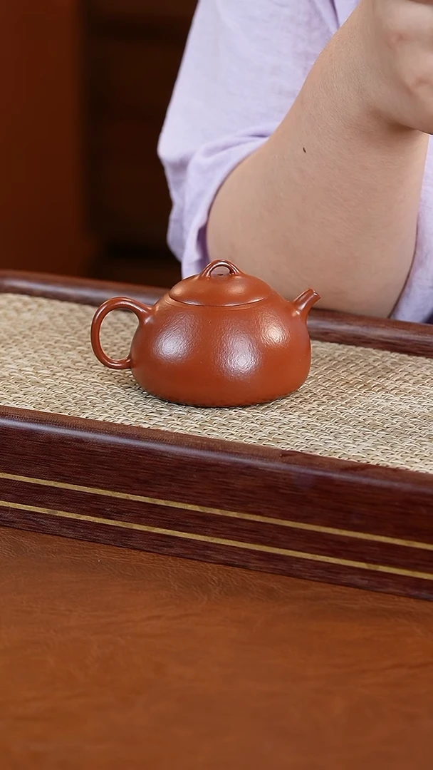 茶壶紫砂朱泥小文旦壶100cc