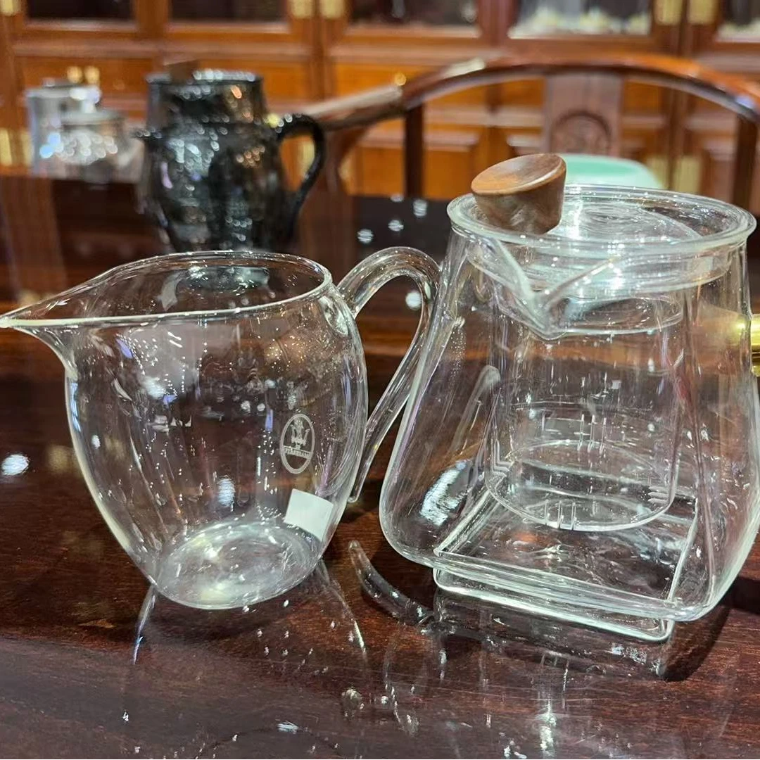 高硼硅煮茶壶组合套两个颜色