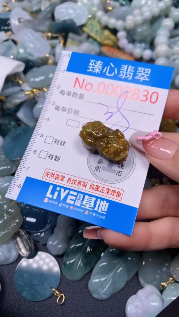 【闪购商品】翡翠颈饰未镶嵌含绳0002830