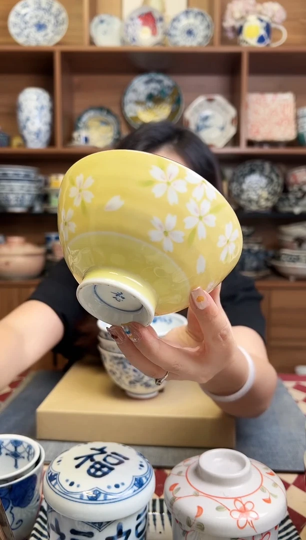 瓷片京樱12cm中饭碗