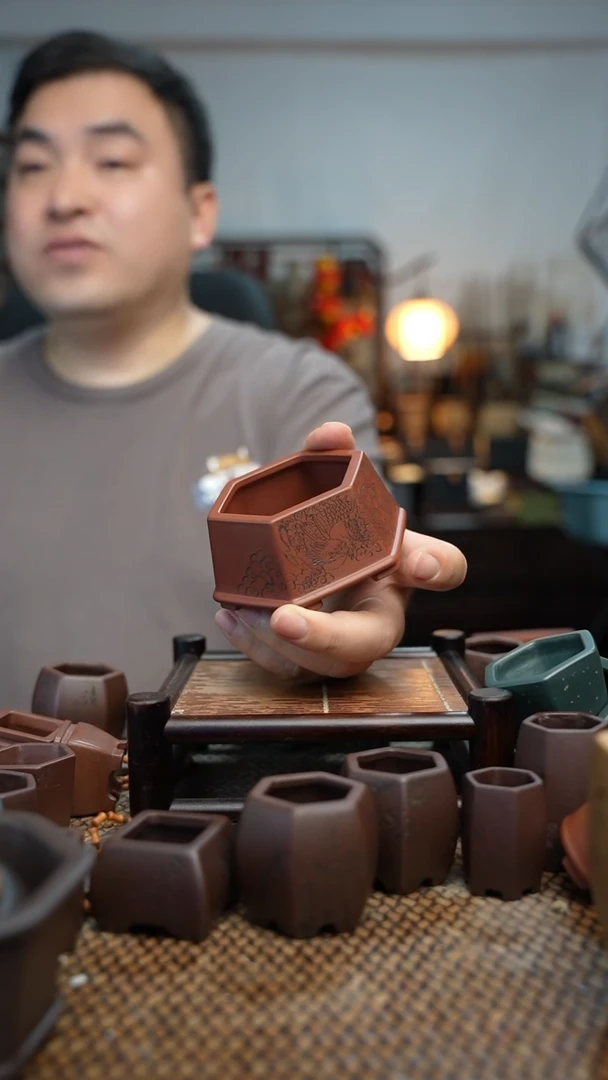 紫砂花盆秦*長木軒精品紫砂