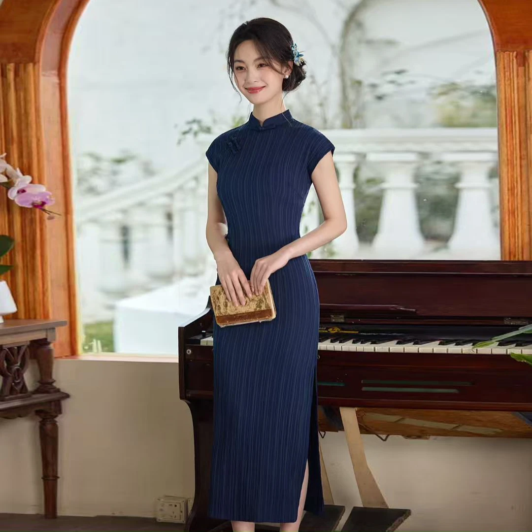 【志涵】2025春夏年轻少女文艺网红款复古中式旗袍气质修身显瘦日常