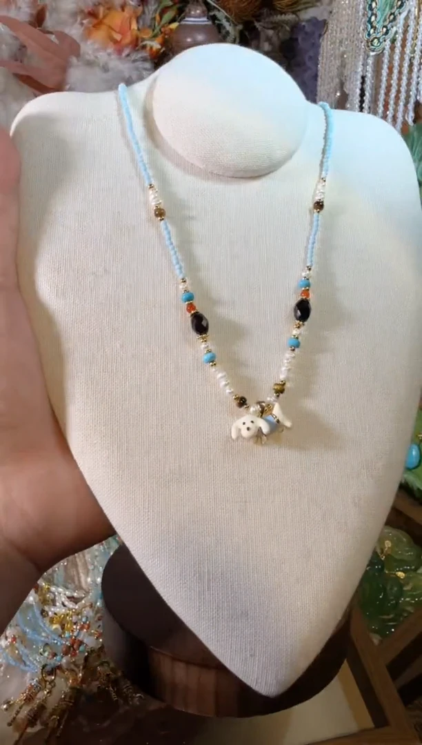 项链未镶嵌淡水珍珠小狗乖乖 002