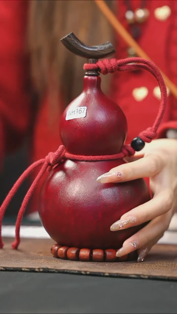 【闪购商品】WH167大漆酒葫芦不包手串及旋转底座