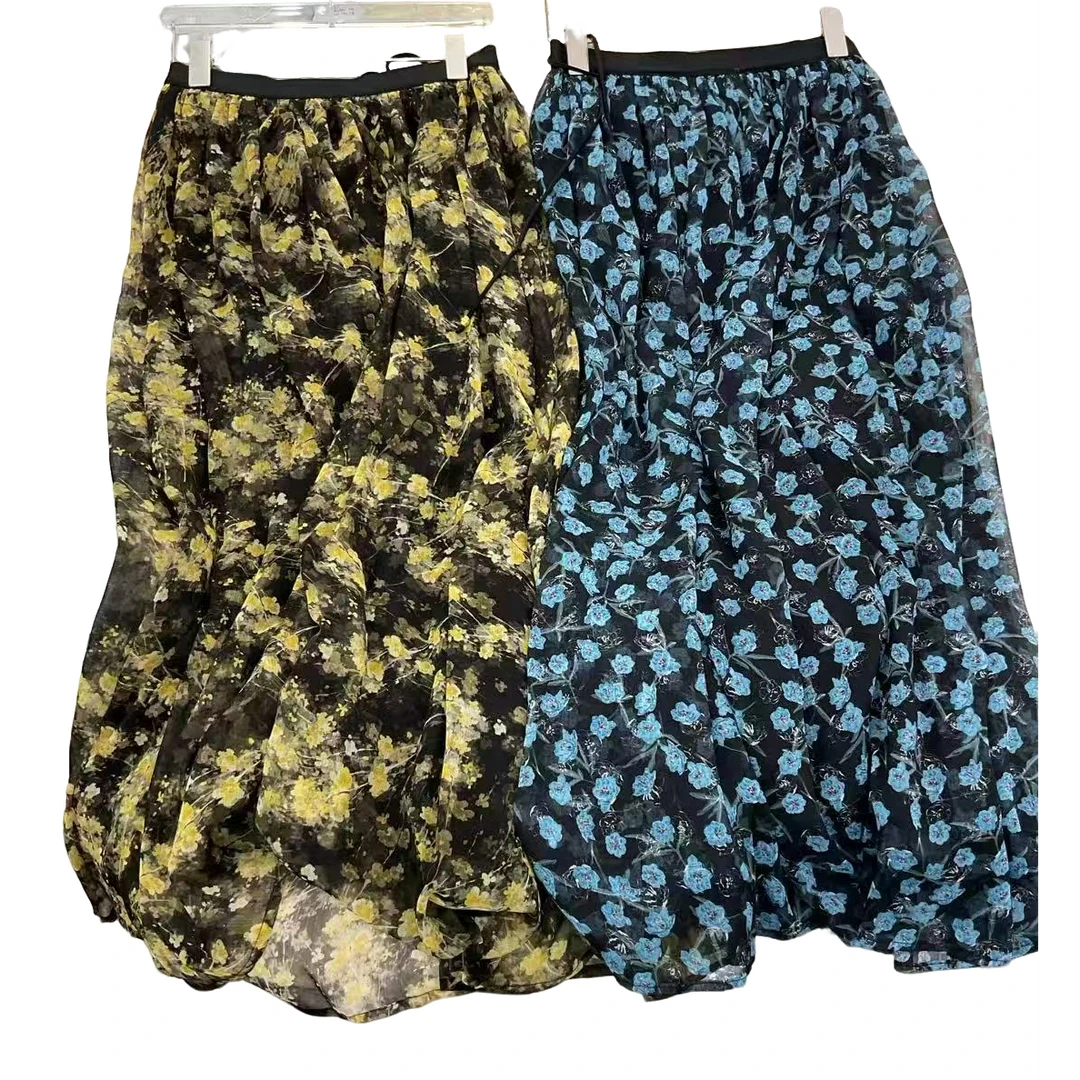 时尚气质复古印花显瘦半身裙