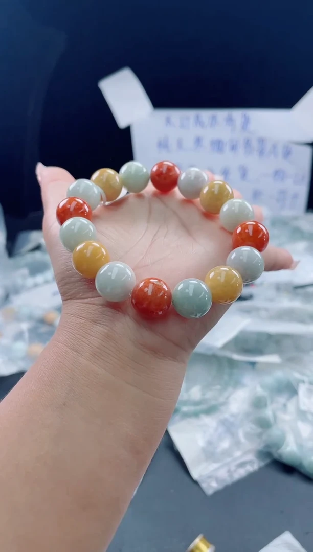 未镶嵌定制翡翠珠串