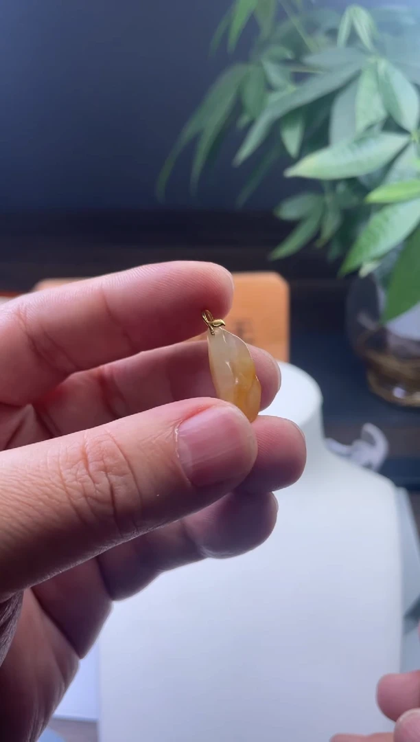 【闪购商品】翡翠颈饰18K金镶嵌随行雕多样性发1件