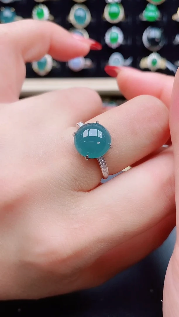 【闪购商品】翡翠戒指银S925镶嵌5080550