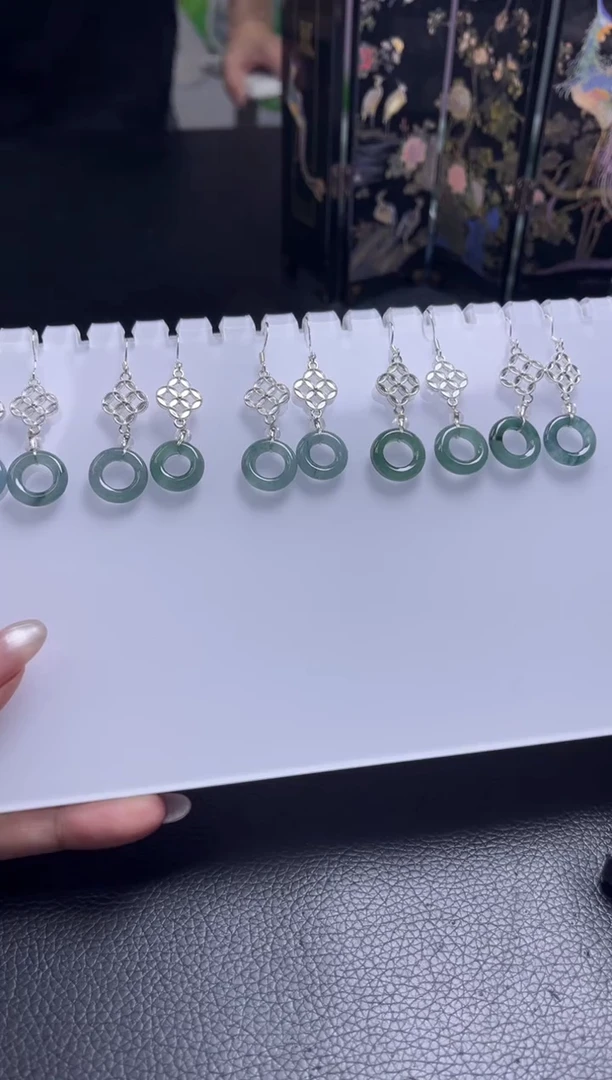 未镶嵌翡翠耳饰K328 /多样性发一对