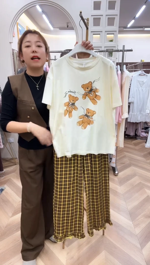 棉半袖长裤150斤以下