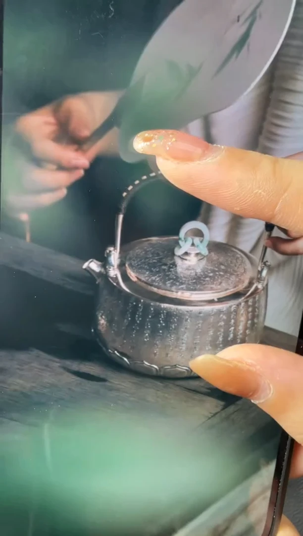 入****彩呆坐整敲雪花纹心经提梁煮水壶142