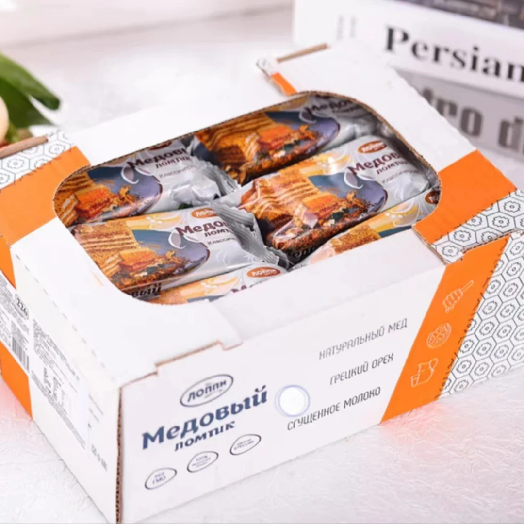 【每块独立包装】俄罗斯原装进口零食一箱16块*41g提拉米苏风味蛋糕