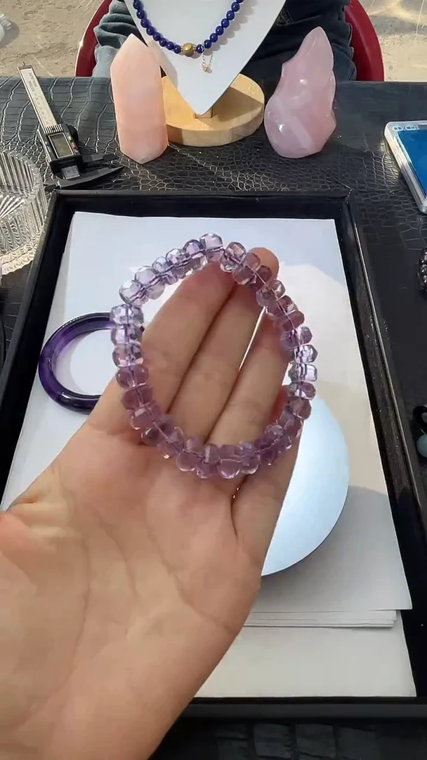 未镶嵌手链紫晶紫水晶手串