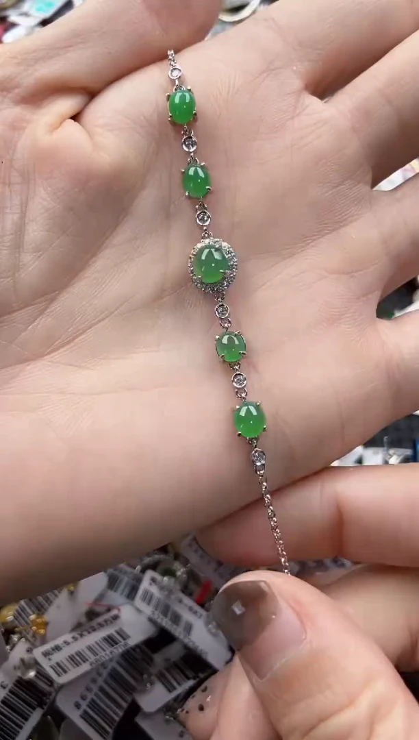 翡翠戒指银S925镶嵌3333----6