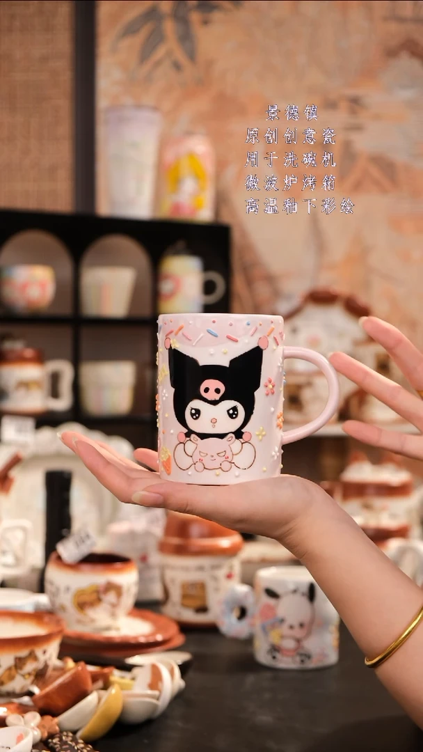 摆件景德镇手工手绘设计师款