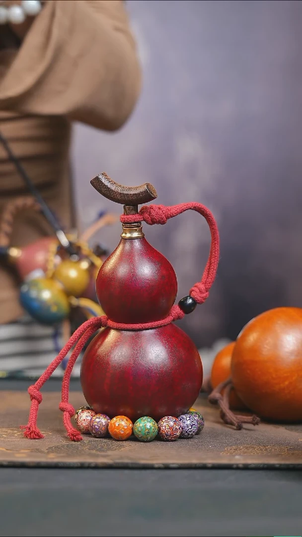 【闪购商品】WA124大漆酒葫芦不包手串及旋转底座