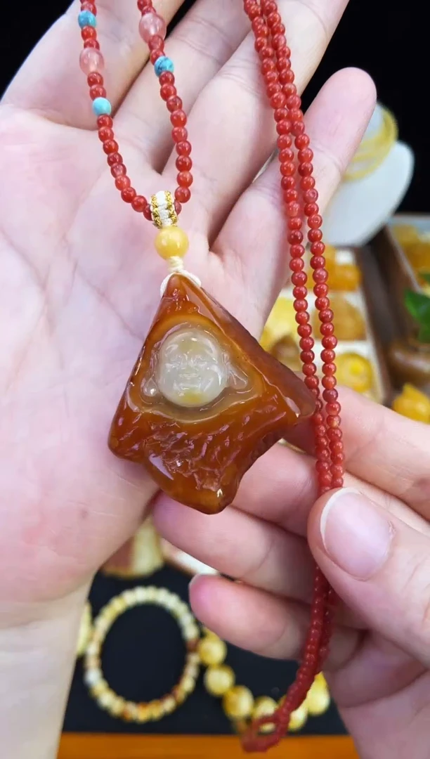 琥珀未镶嵌珠宝奇石柒月