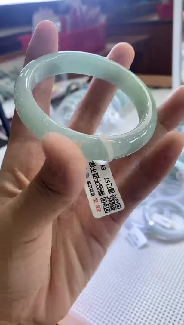 未镶嵌手镯翡翠正圈57圈口，4006