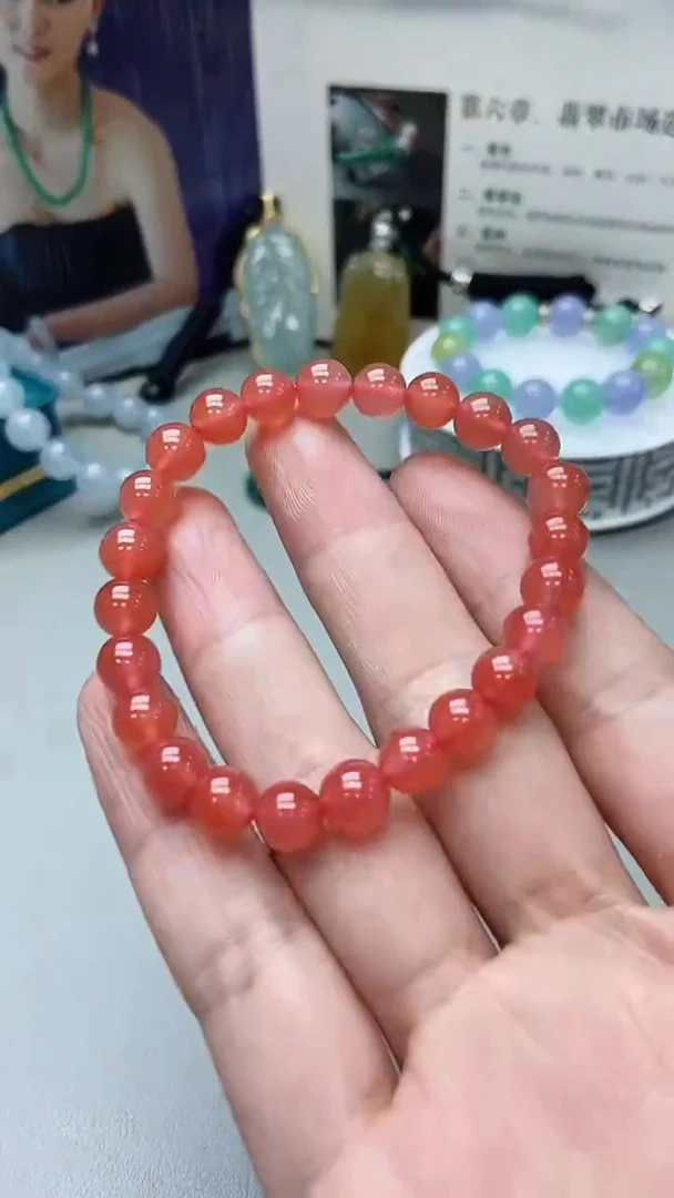 南红玛瑙未镶嵌颈饰手串