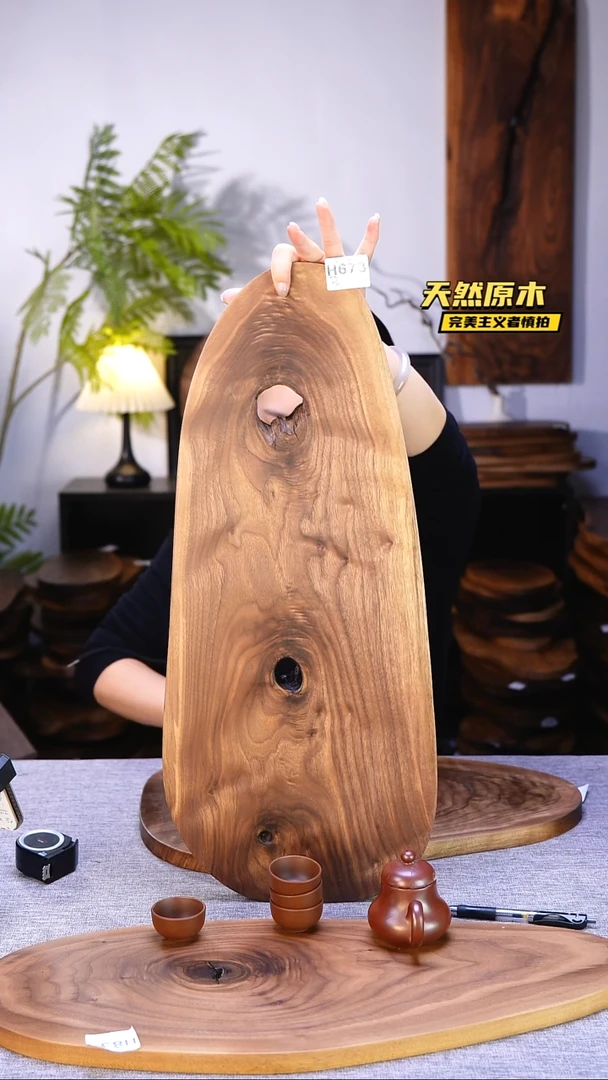 木北美黑胡桃原木.干裂疤结不属于商品质量问题完美主义者慎拍