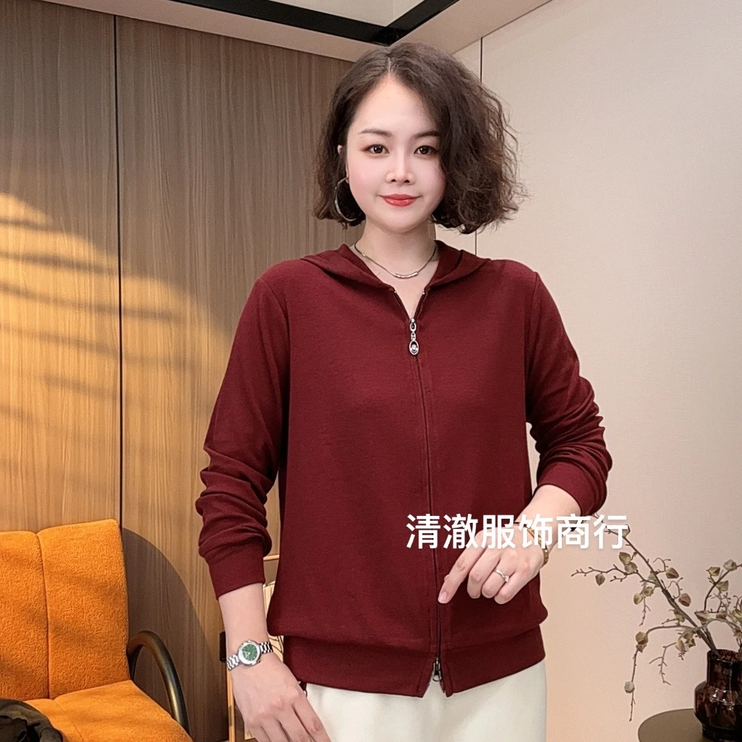 20255年秋季新款显瘦气质时尚帽子开衫减龄上衣Y8181