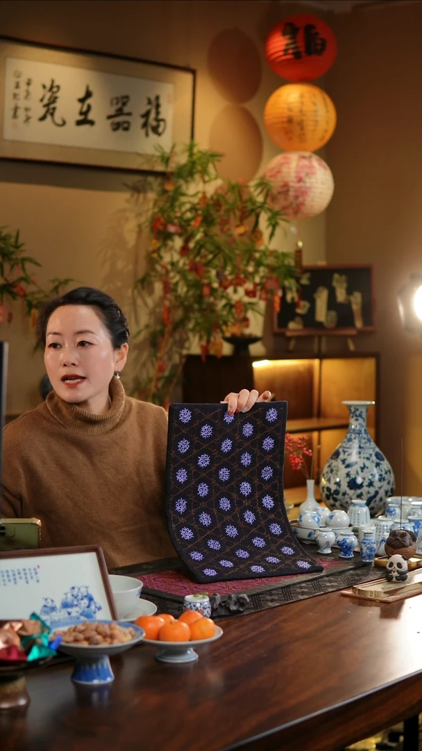 【闪购商品】织绣雪花纹长大号茶席