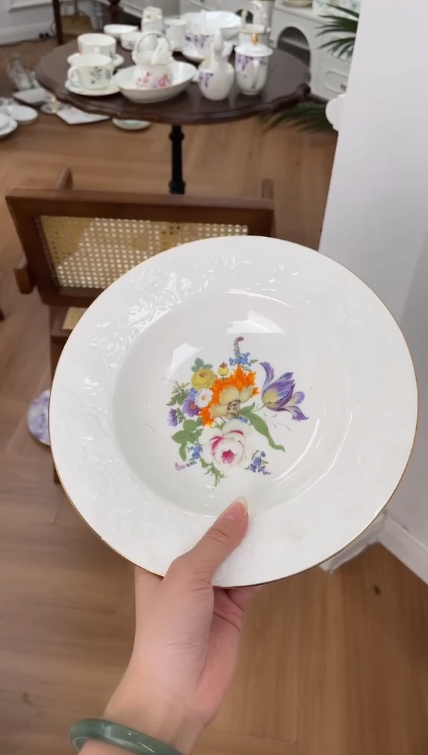 杯繁花高骨骨瓷9寸盘