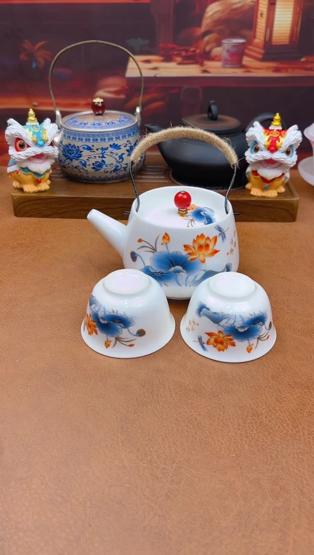 陶瓷茶具摆件旅行套组