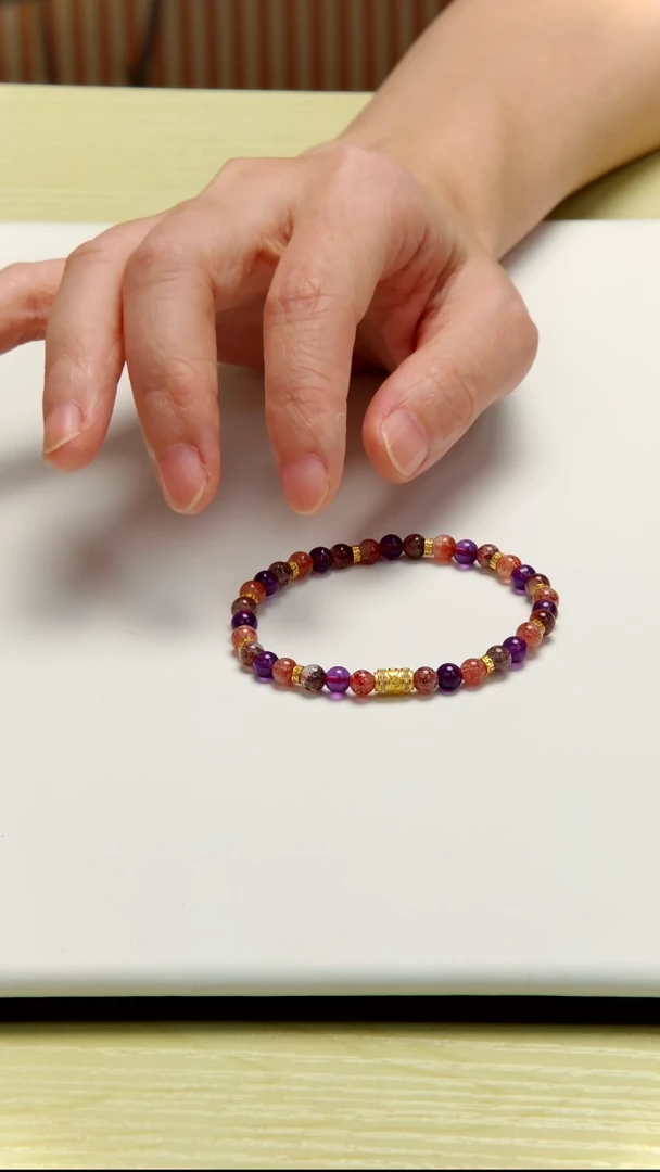 未镶嵌手串水晶超七设计款手串  多样性发一