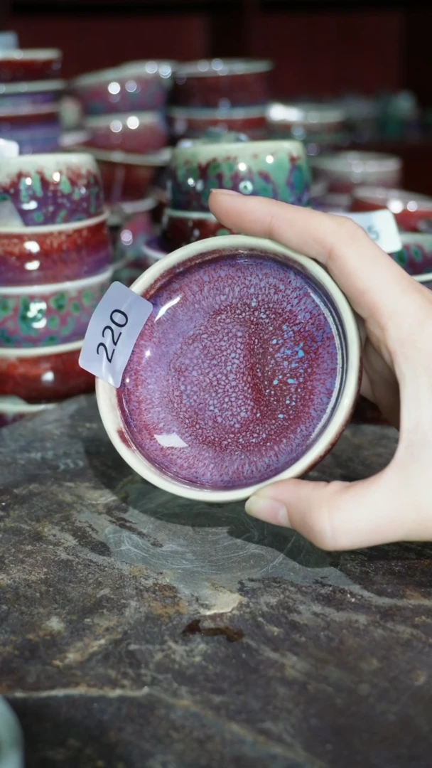 摆件精品窑变钧瓷茶器