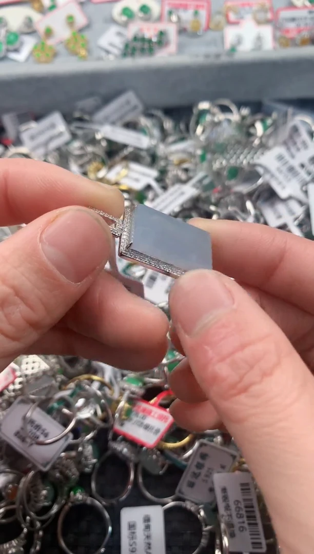 银S925镶嵌戒指翡翠2                        7