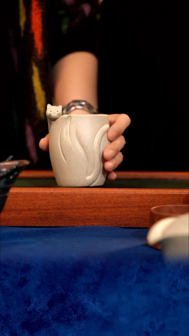 紫砂 宜兴紫砂ZY  猫杯