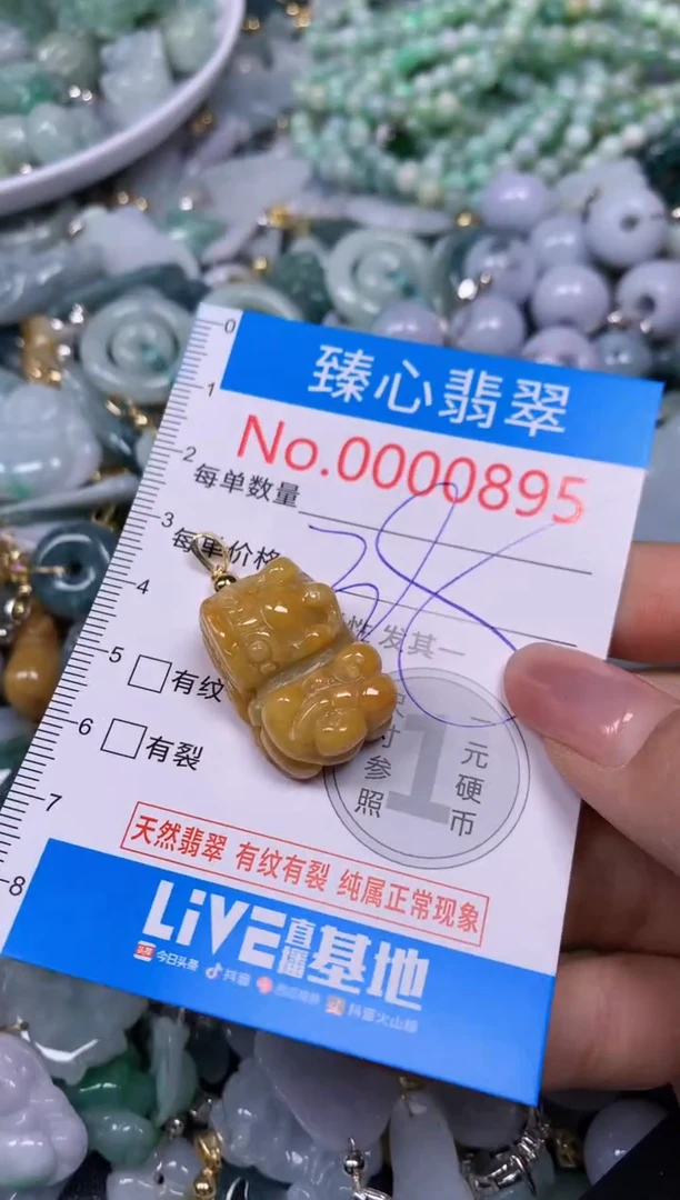 【闪购商品】翡翠颈饰未镶嵌含绳000895