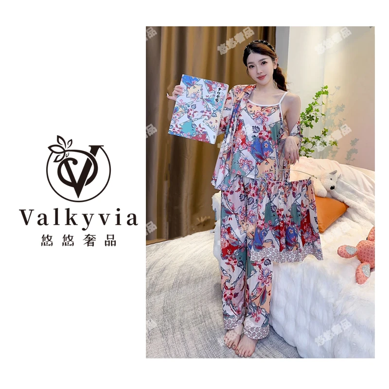 【Valkyvia/悠悠奢品】奇幻梦境睡衣四件套女甜美家居服睡衣礼盒装