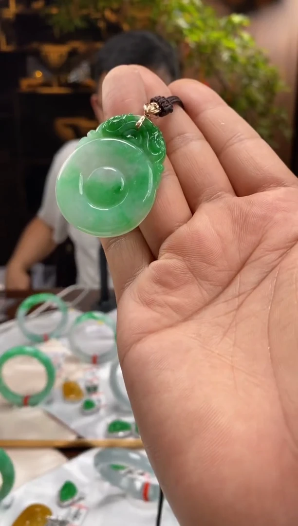 吊坠(不含链)未镶嵌翡翠阿**姿dk824天然缅甸翡翠a货