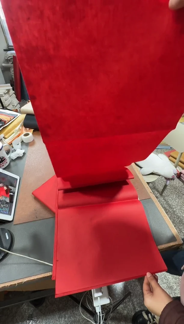 34*138中国红纯皮光板25张