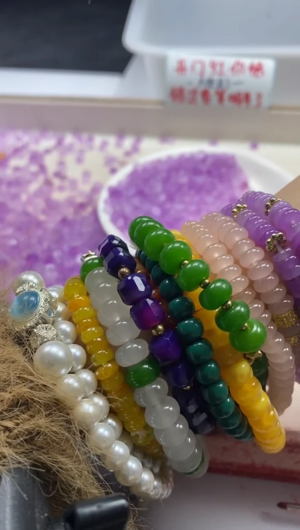 【闪购商品】玛瑙/玉髓颈饰未镶嵌w1584冰紫罗兰算盘6*3mm*60颗