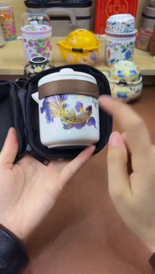 陶陶瓷茶具摆件旅行套组