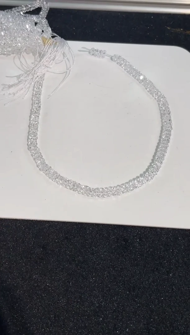 水晶手链未镶嵌白水晶切面半成品7mm