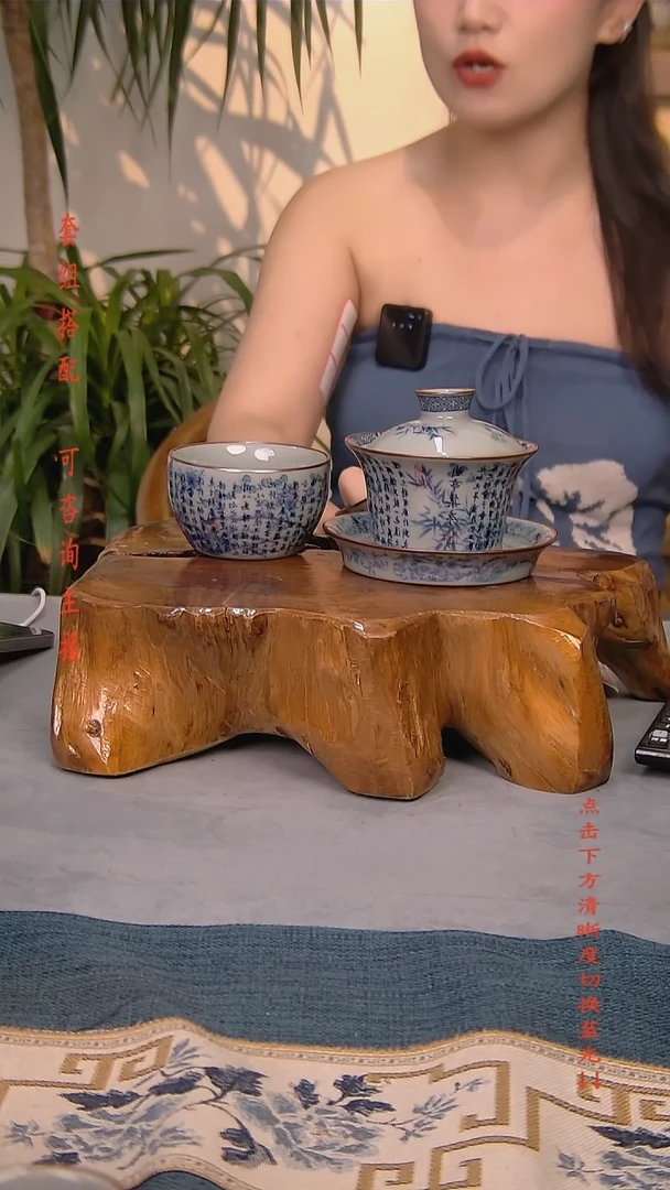 简装家用款2件套 老陶泥开片纹陶瓷茶具