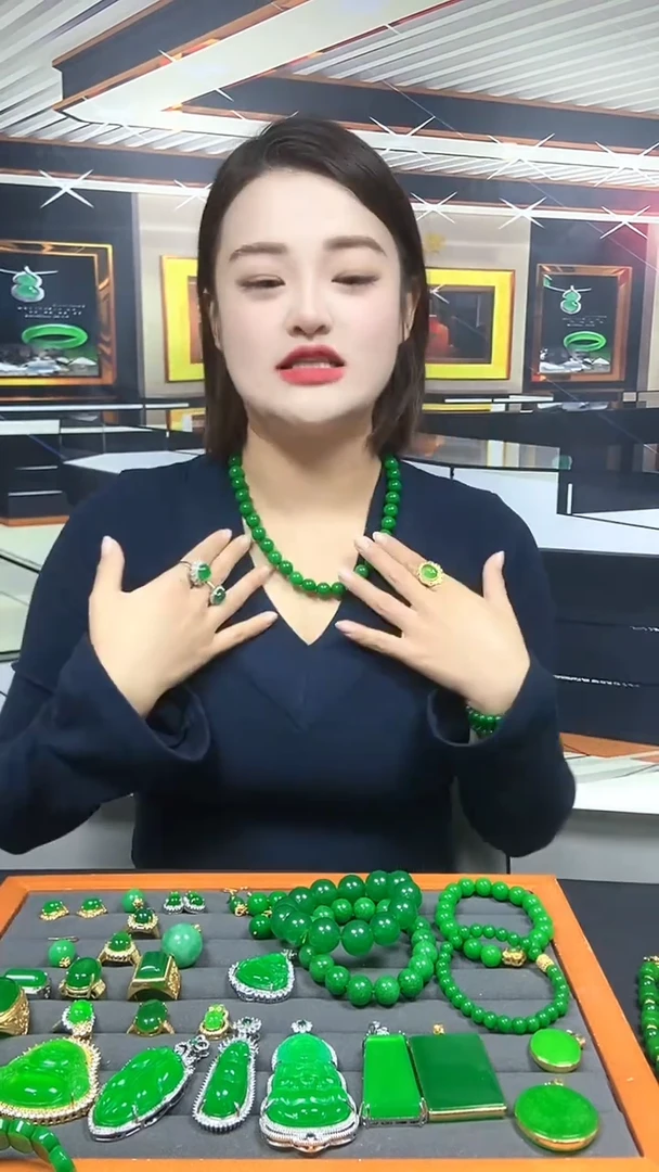 项链14K金镶嵌翡翠多样性发其一