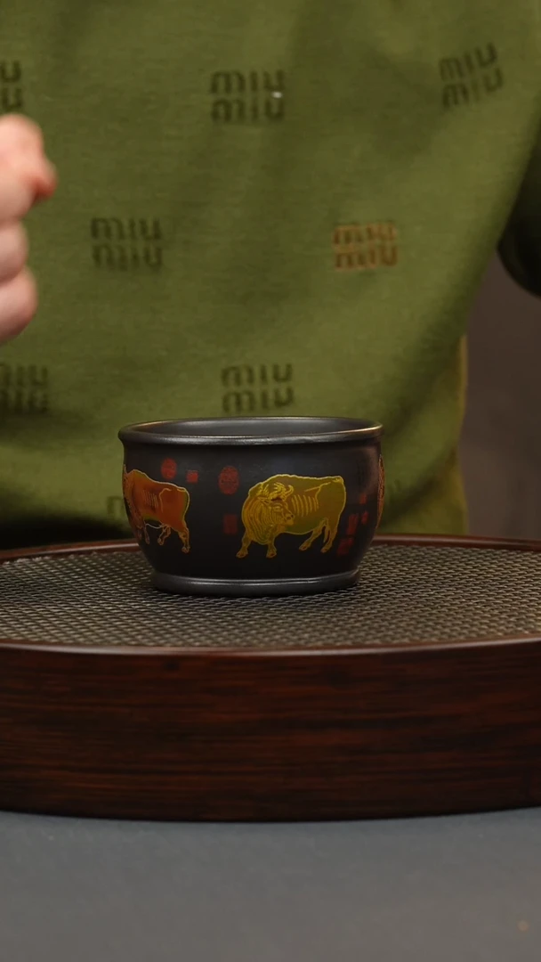 【闪购商品】紫砂茶壶石黄 五牛杯
