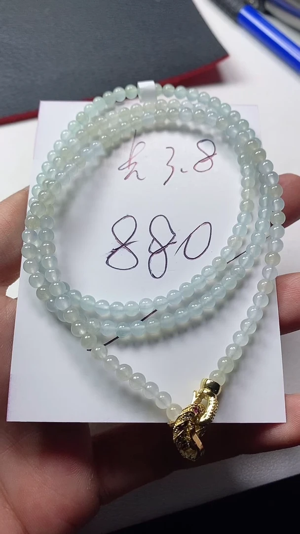 颈饰未镶嵌翡翠珠链