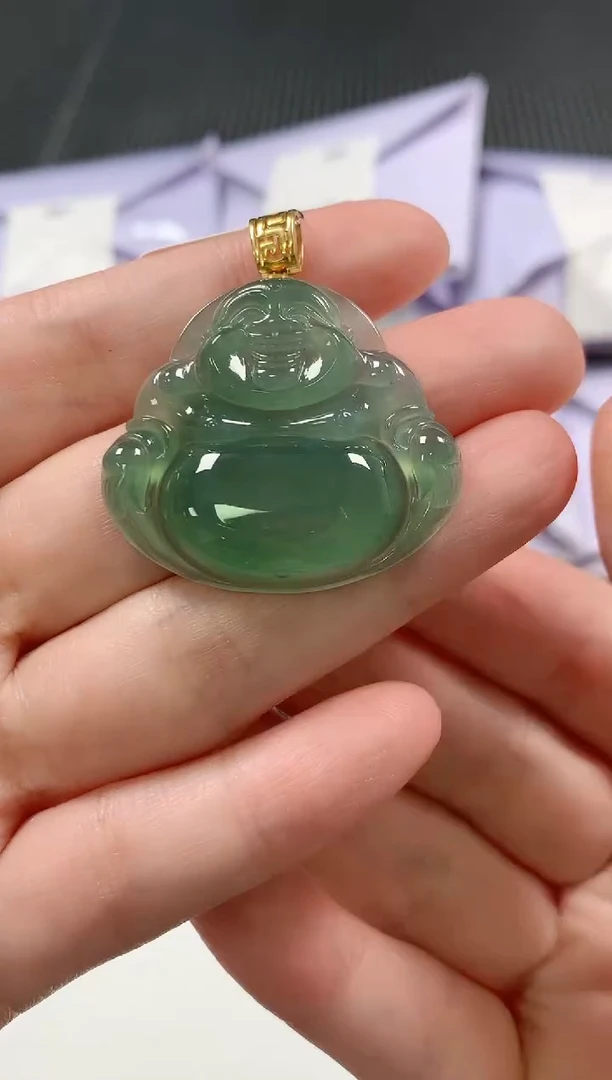 颈饰18K金镶嵌翡翠54