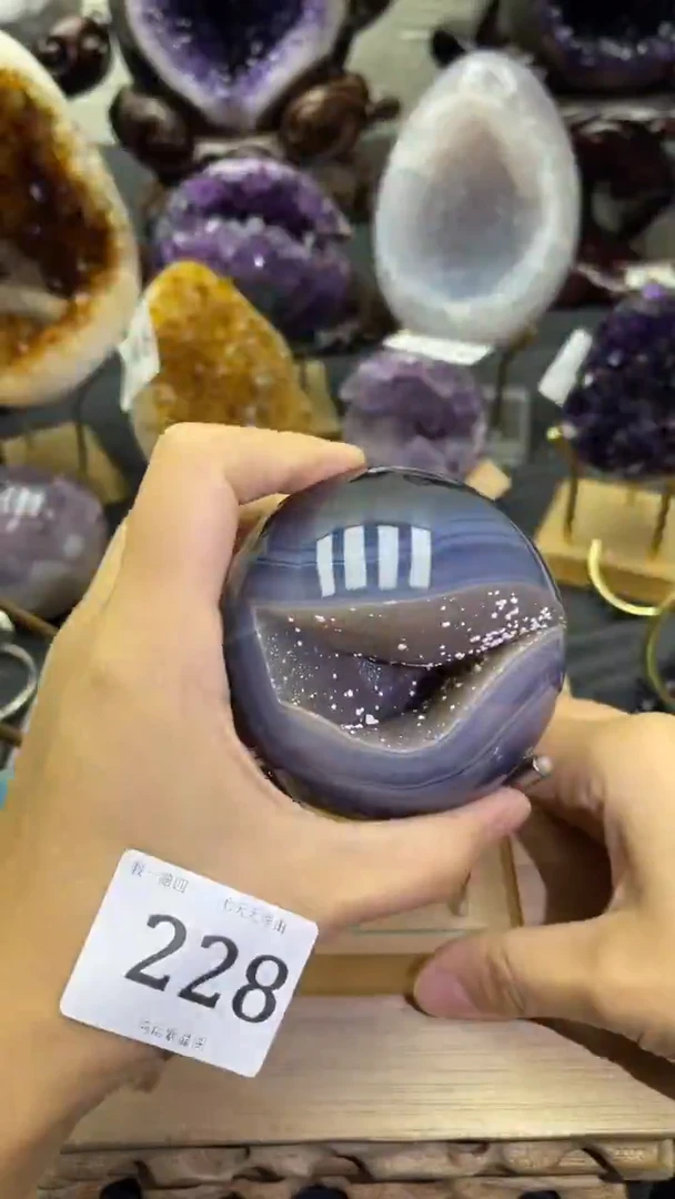 未镶嵌大型摆件（非配饰）紫晶228号开口笑
