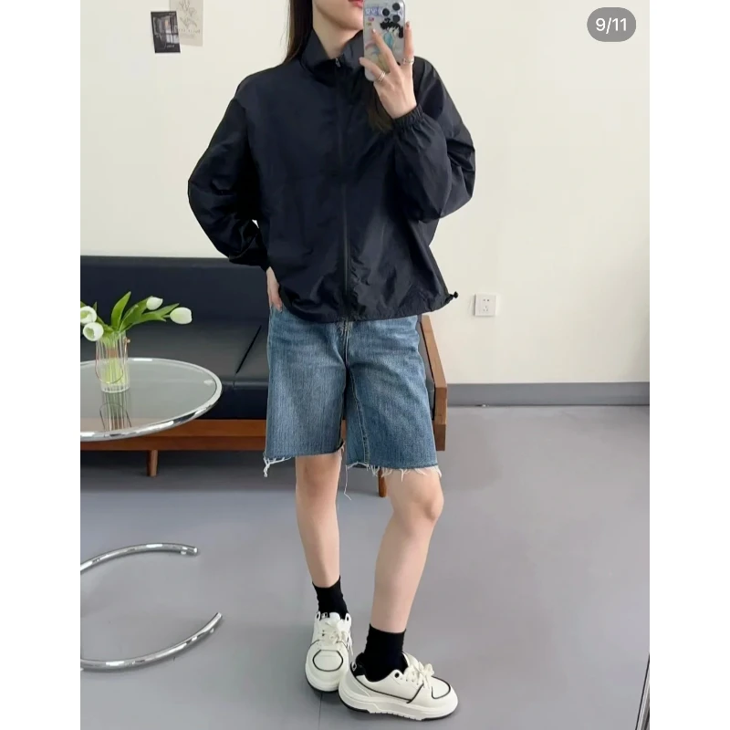 新款纯色休闲户外百搭简约立领短外套S248
