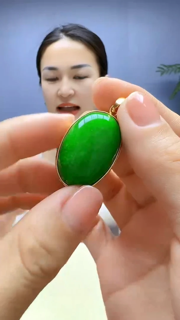 翡翠14K金镶嵌颈饰易安diy严选颈饰